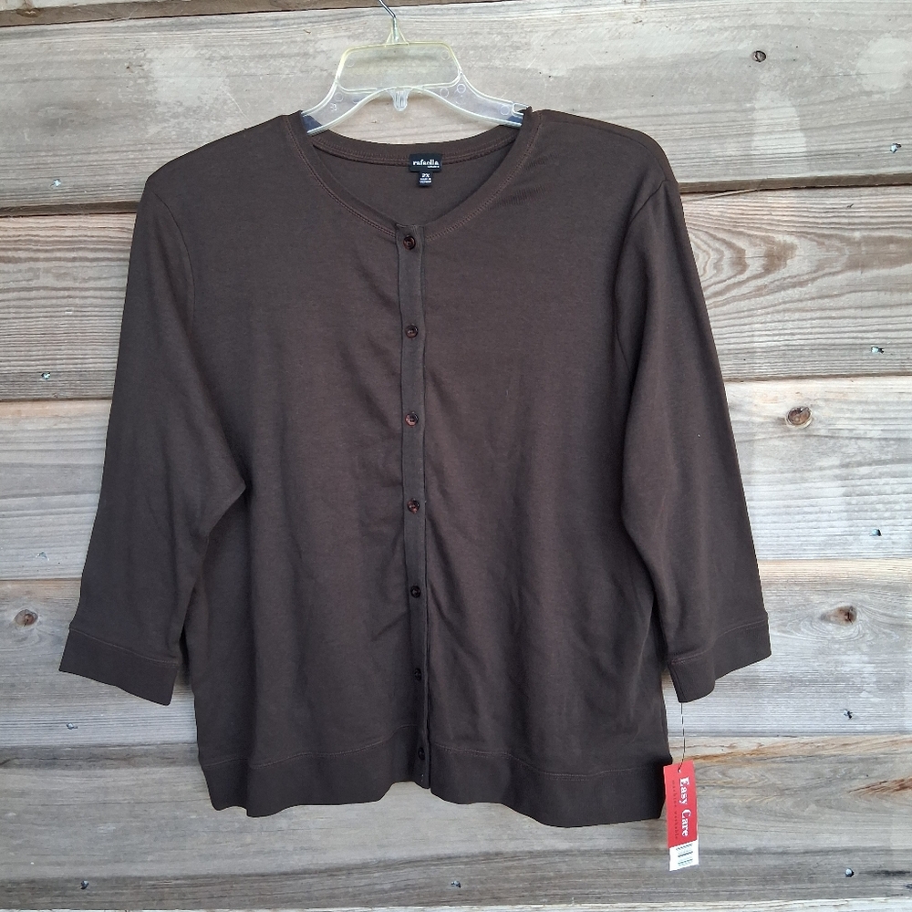 🆕️ Rafaella Button Front Easy Care Cardigan